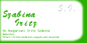 szabina iritz business card